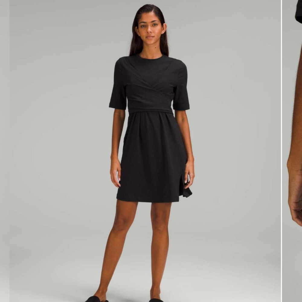 Cotton Wrap-Front T-Shirt Dress